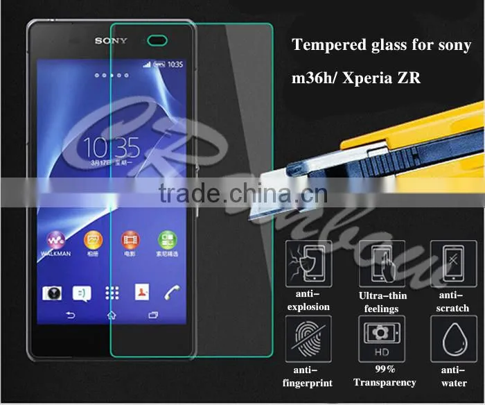 Janpan Glass tempered screen protector for Sony Xperia ZR m36h protector glass