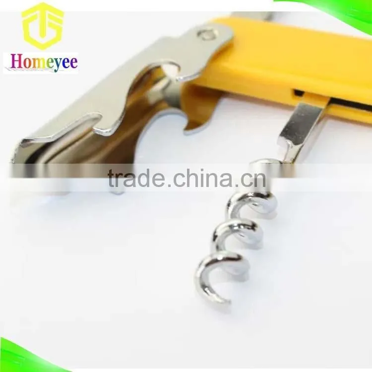 Custom multifunctional wine and beer bottle opener with corkscrew