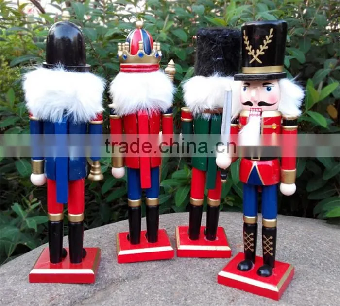 Handmade wooden christmas decoration nutcracker,24cm tall nutcracker soldier