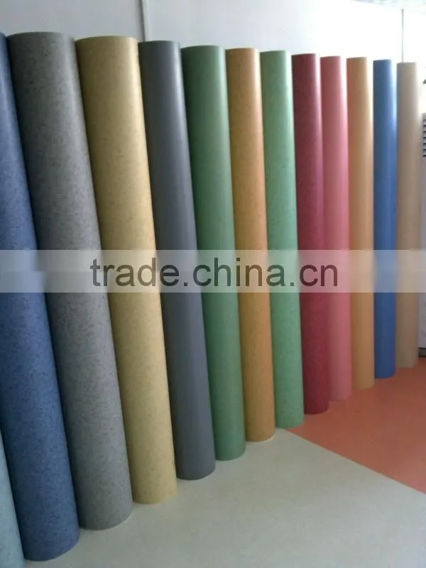 antibacterial vinyl flooring thickness2.6/3.2mm with 0.5mm wear layer for transportation area