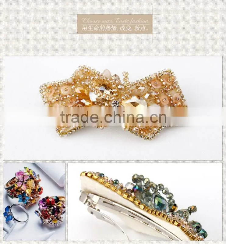 2014 fashionable handmade crystal hairpin 90017