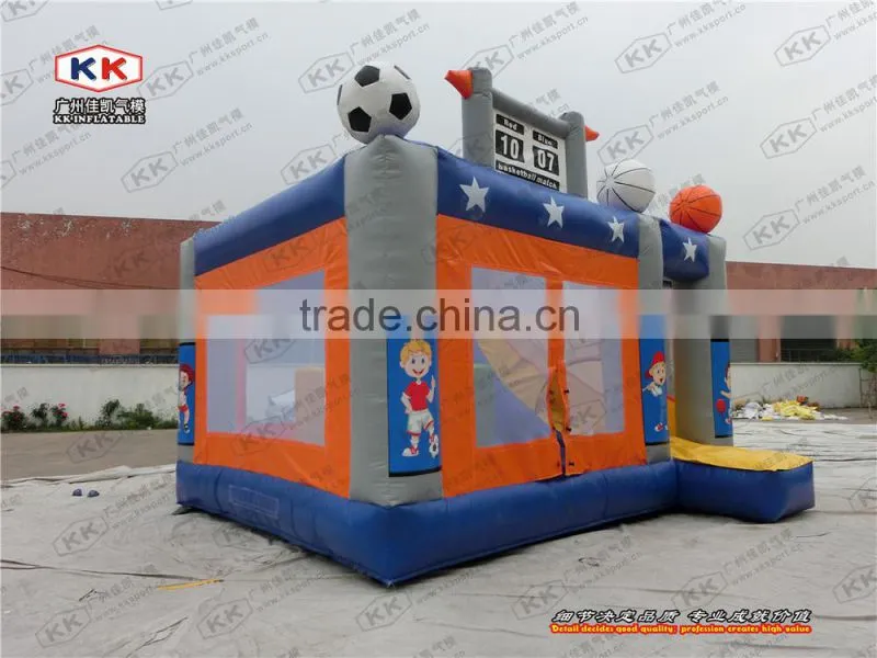 Soccer Sport theme inflatable bouncing combo bouncer for children backyard