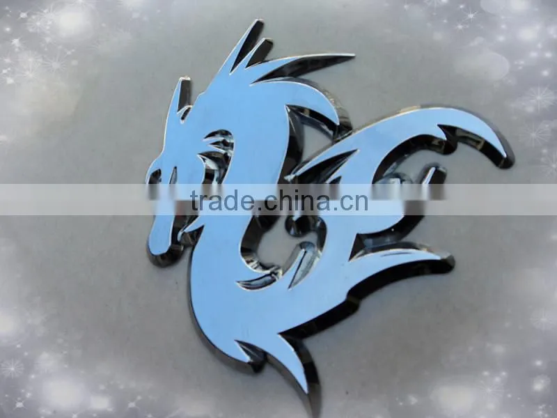 Plastic Chrome Dragon emblem
