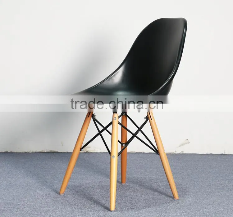 Designer Dining Side Wood Leg Replica ABS plastic Chair