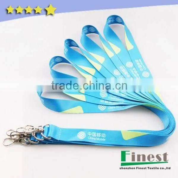 Personalized cheap custom printed polyester sublimation lanyard with logo