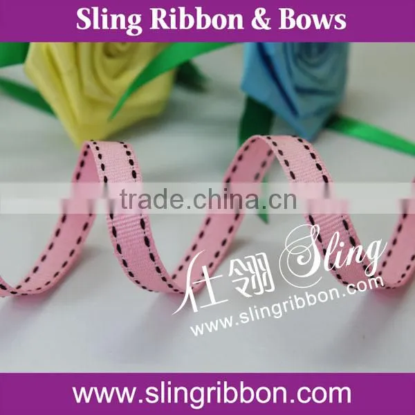 9mm Polyester Stitched Grosgrain Ribbon For Sale