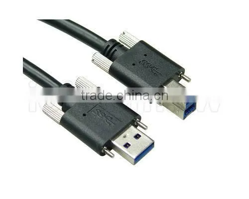 USB 3.0 B FEMALE screwed cable to USB 3.0 A Female PANEL MOUNT CABLE