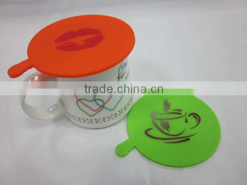 2015 latest design fda and lfgb food safety and 100% food grade silicone cup cover