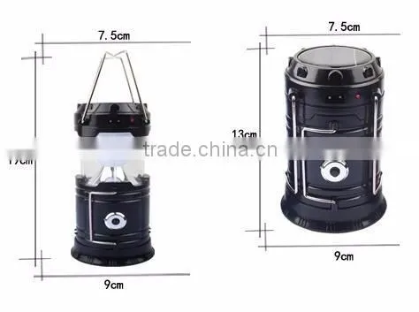 rechargeable solar power LED camping lantern with cellphone charge fuction