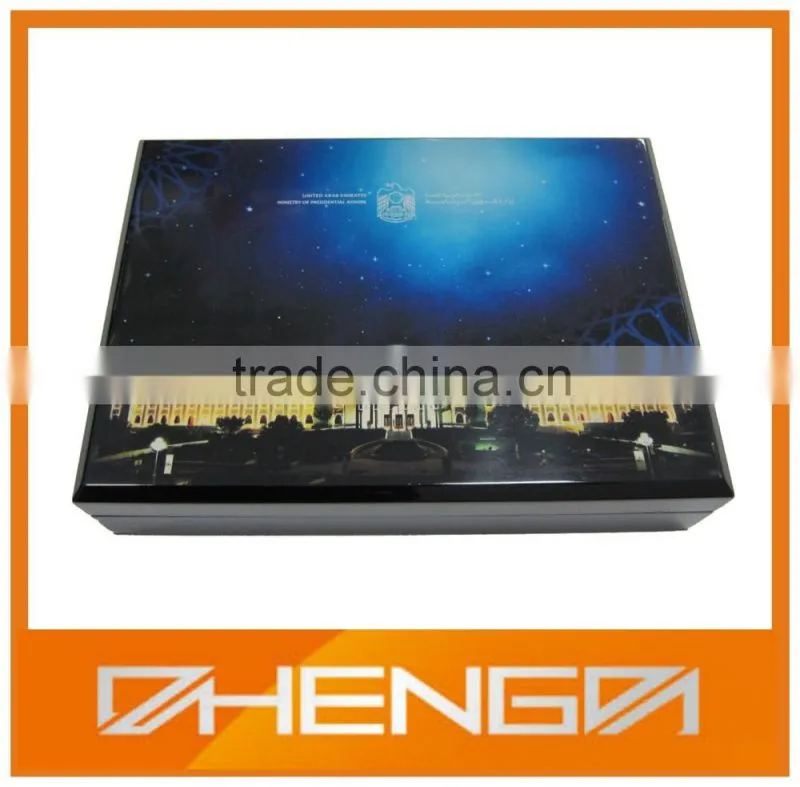 High quality customized color print fancy wood box photo box