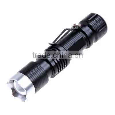 aluminum rechargeable portable emergency led flashlight