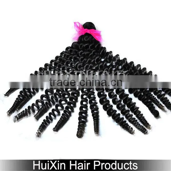 Uprocessed Virgin Cambodian hair 12''-32''inches spiral curly hair,MOQ:1pc