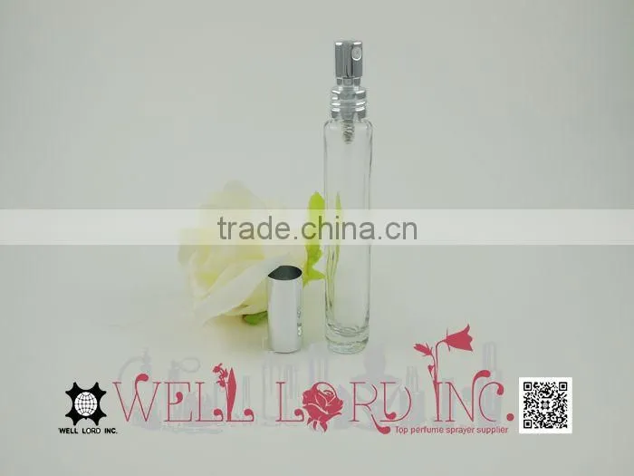 Neat design transparent 10ml glass cuboid atomizer pump sprayer