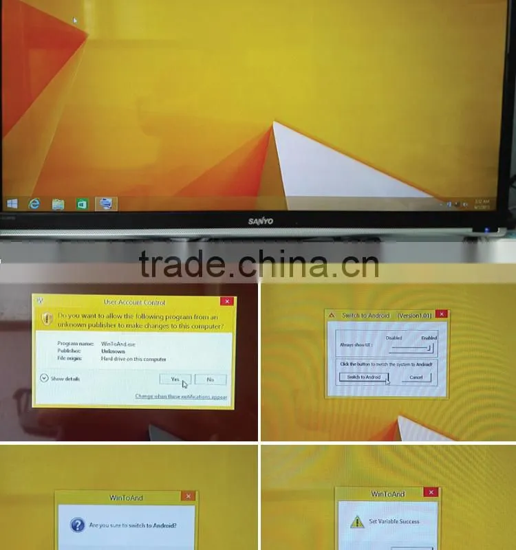 Windows 8.1 android 4.4 dual OS 32G large flash memory metal mini computer
