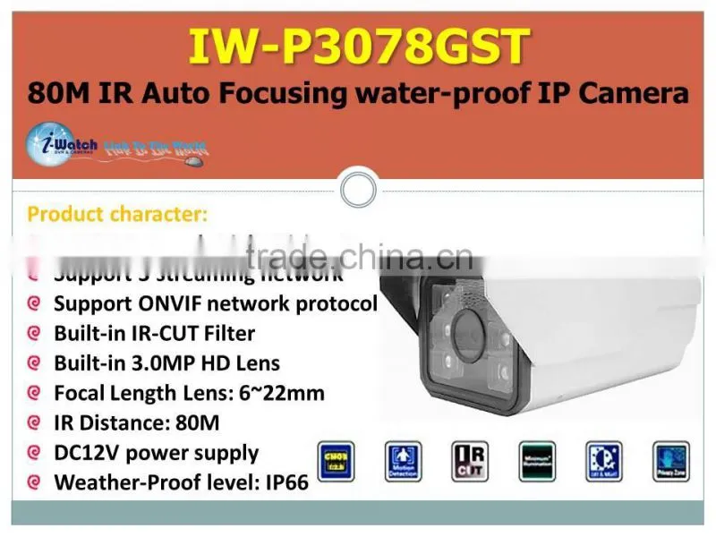 IW-P3078GST 3.0MP Night Vision ONVIF IP CCTV Camera