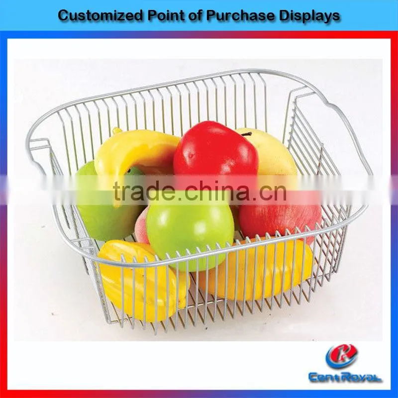 Wholesale portable fruit rack display shelf