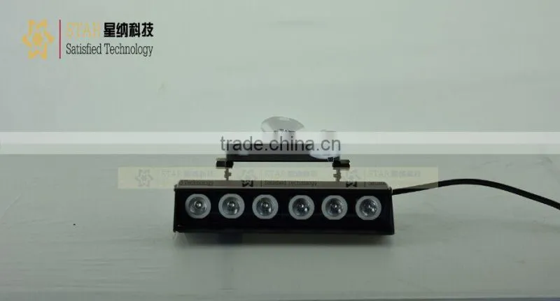 12V 3W*6 LED police blue visor dash led lights(XN-4B902)