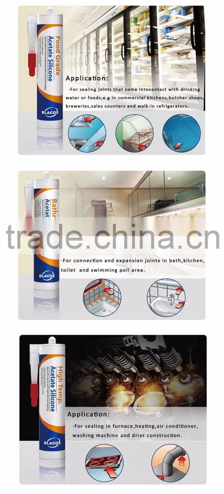 Home Appliance rtv 2 silicone for insulating glass