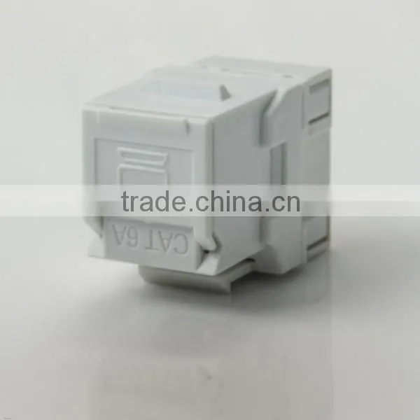 Cat6 UL 180 Degree Unshielded UTP Dual IDC Modular Keystone Jack with Shutter
