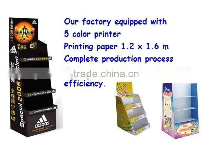 Pos custom printed decorative and fancy retail sport bottles cardboard display