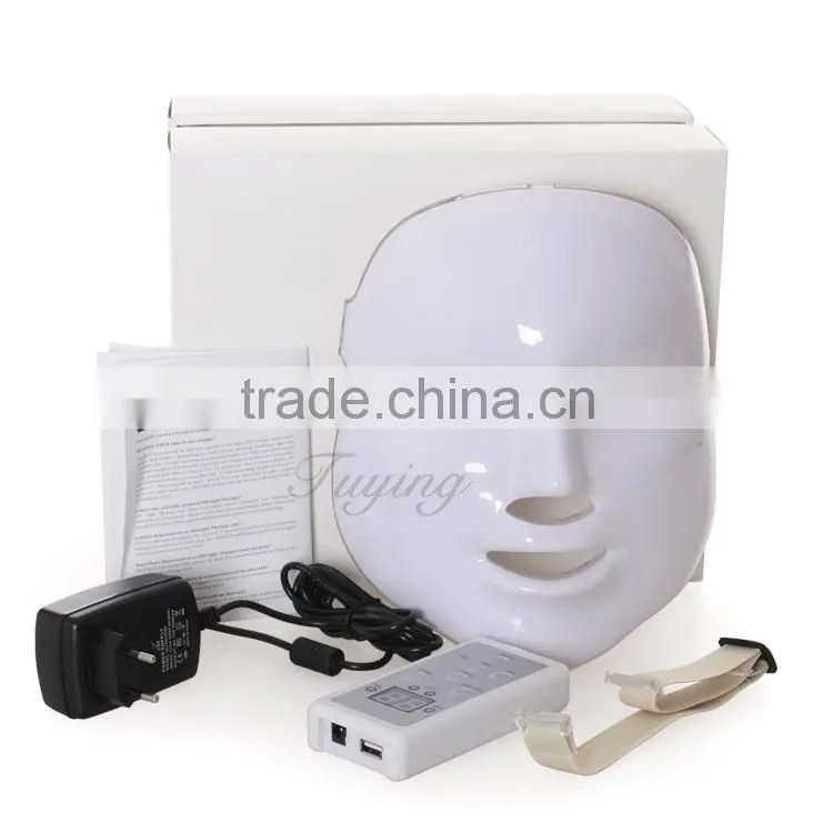 FDA Face Beauty Machine Led Light Therapy Face Mask 7 Colors Skin Rejuvenation LED Facial Mask