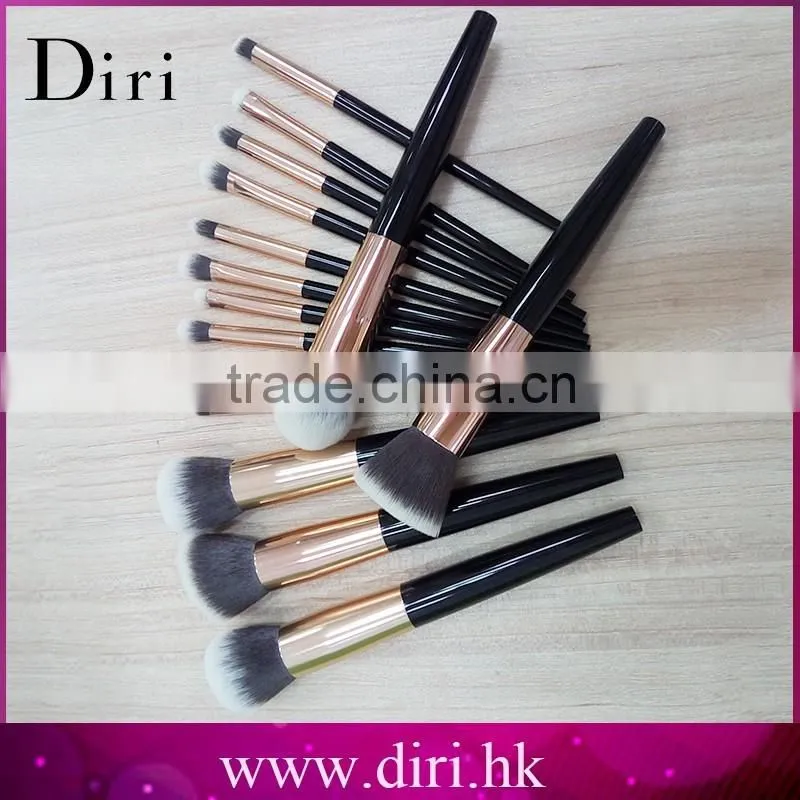 2016 private label 15pcs synthetic kabuki makeup brush with acrylic handle