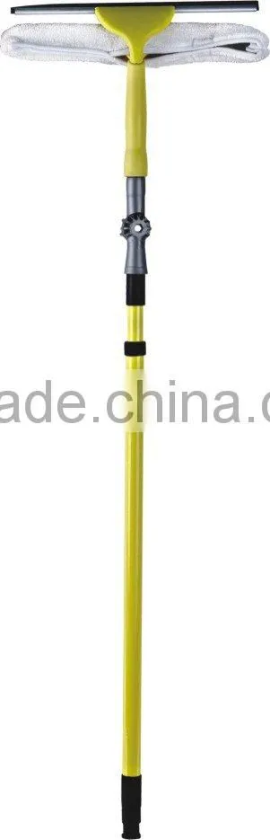 Popular Window Cleaner Microfiber Window Wiper and Rubber Window Squeegee 2 In 1 With Swival Head