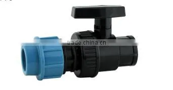 Factory Whole Sale PP Compression Fitting Double Union Ball Valve PP Plastic Union Ball Valve