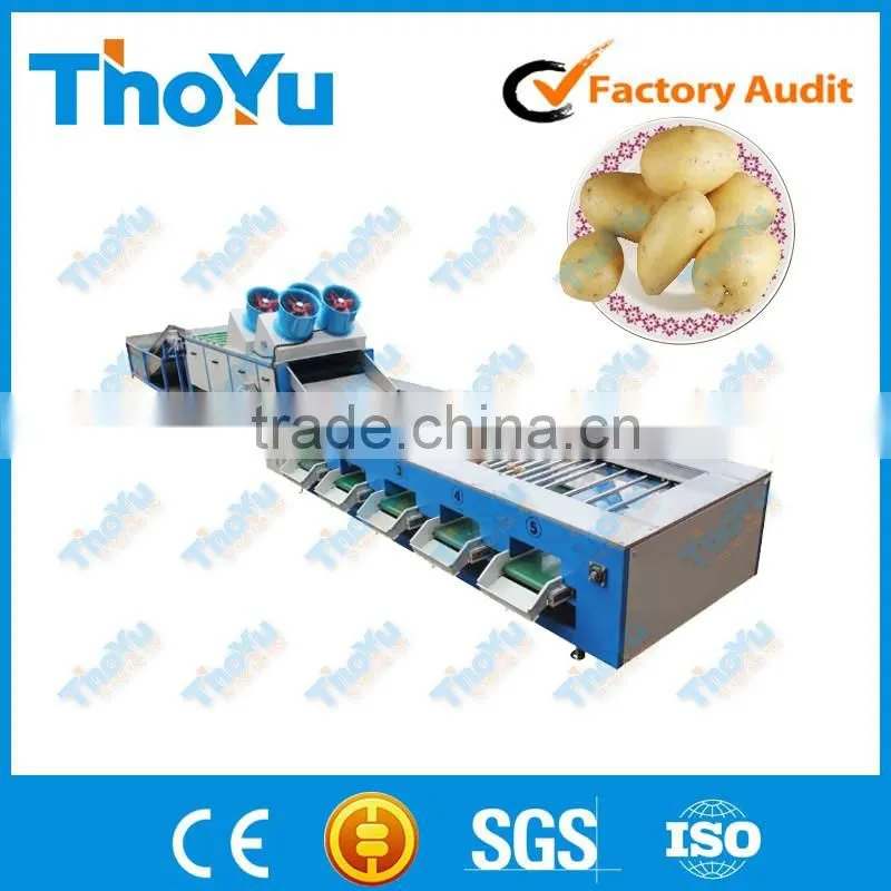 Fruit sorting Potato cleaning and grading machine(0086 15937167907)