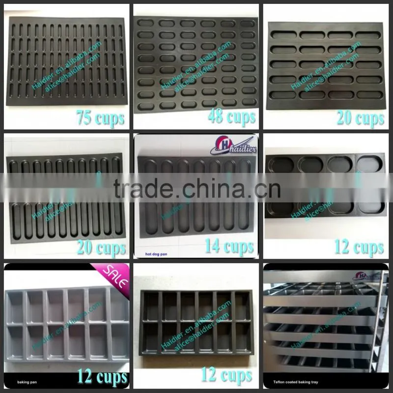 75 cups hot dog tray with teflon coated/hot dog tray bread tray for baking oven