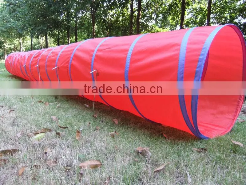 2016 Wholesale Pet Products Good Quality Blue Polyster Outdoor Dog Trainning Tunnel