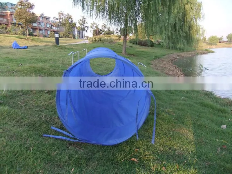 2016 Wholesale Pet Products Good Quality Blue Polyster Outdoor Dog Trainning Tunnel