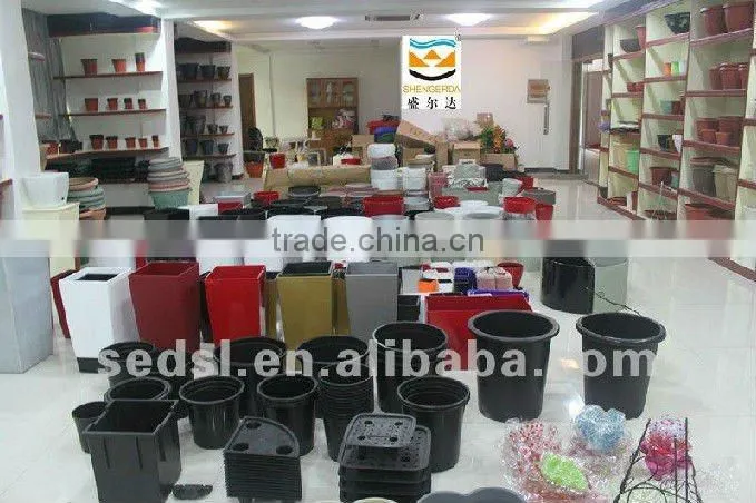 colorful plastic bucket & furniture garden nursery