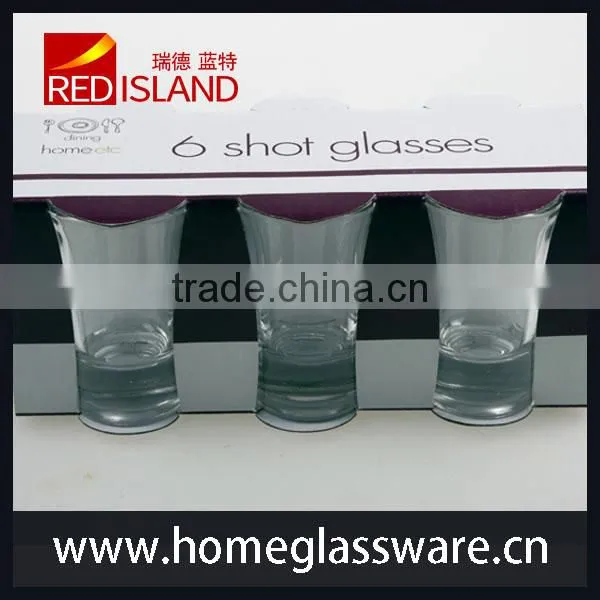 glass factory supply high quality transparent and printing color shot glass