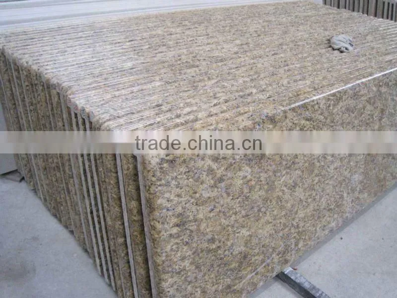 Yellow granite kitchen countertop
