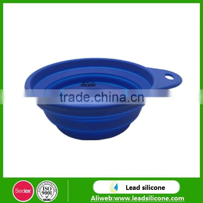 Portable Silicone Travel Food&Water Bowl For Pets Expandable Silicone Pet Bowl