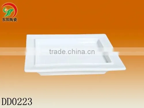 Chaozhou factory direct wholesale cheap white square ceramic bath soap dish holder