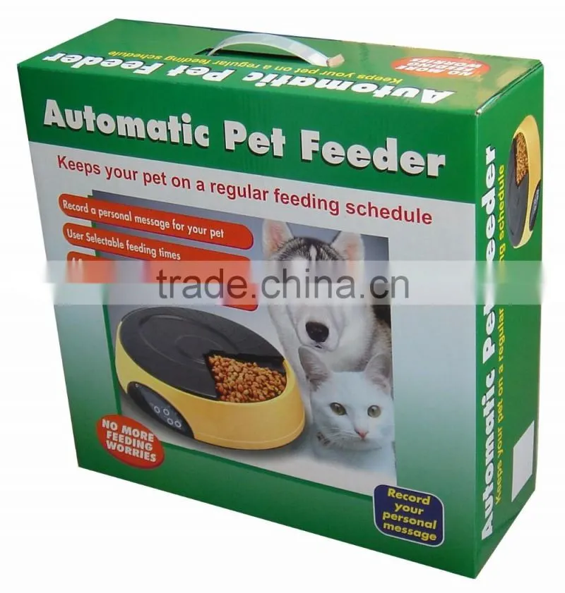 Hot-selling European Fashion Style 4 Meals Automatic Pet Feeder, Battery-Powered Automatic Pet Feeder With Large Seperate Trays