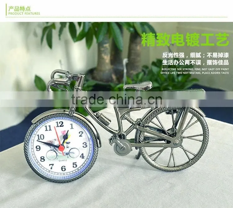 Classic European Style Creative Bicycle Shape Clock, Hot-sale Home Desk Decorative Bicycle Design Clock