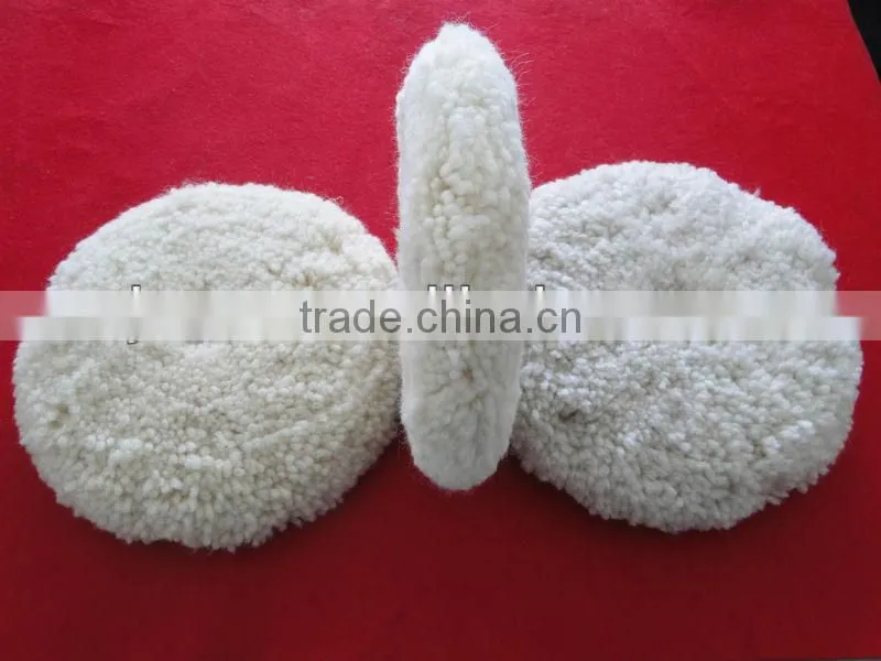 Wool buffing pad