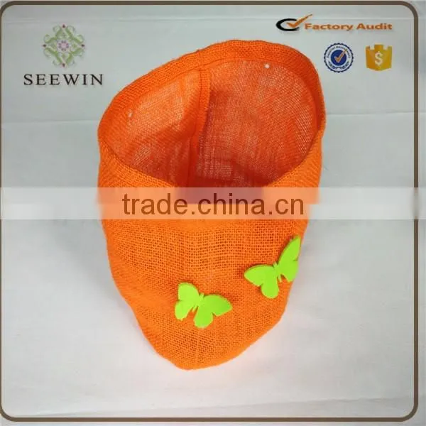 high quality indoor decoration burlap sack fabric plant pots