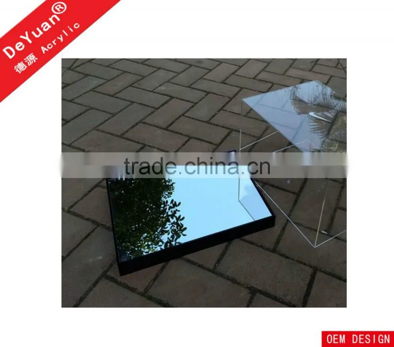 Custom Transparent Acrylic Shoes Box With Mirror Board Base
