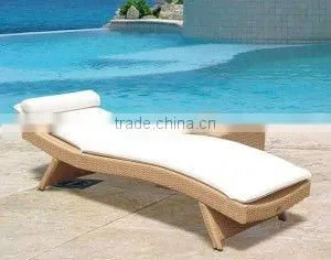 Garden wicker sun bed apple rattan daybed outdoor furniture