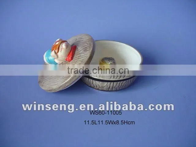 hot selling Cat and Fish decorative ceramic cake holder