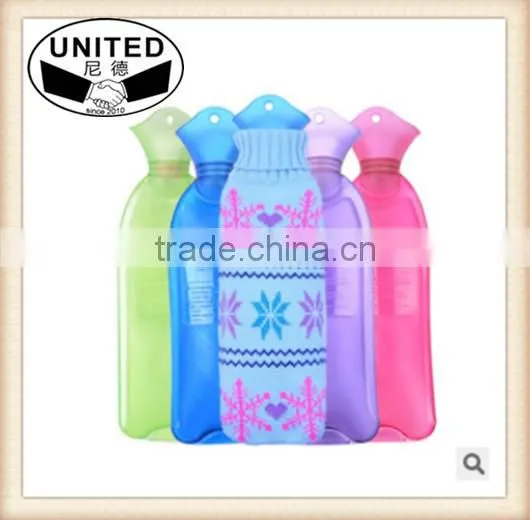 HOT WATER BOTTLE 1.5 Litre Plain Rubber Various Colours