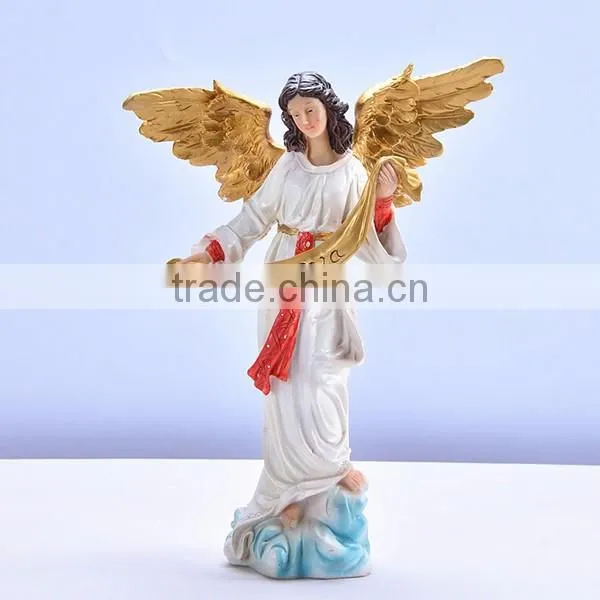 Religious craft catholic rosary resin fairy figurines wholesale