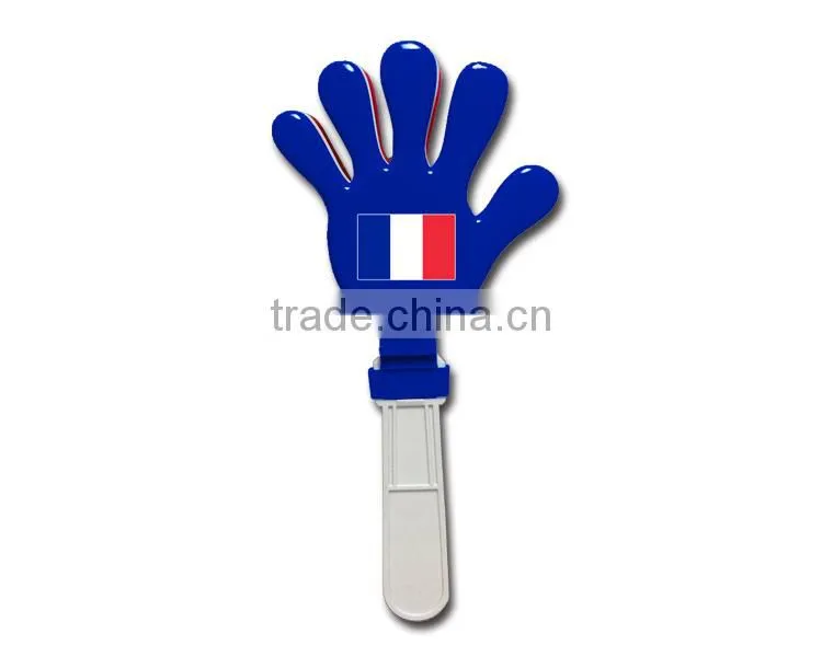football fans 24cm plastic hand clapper/ hot sale noise maker handclapper