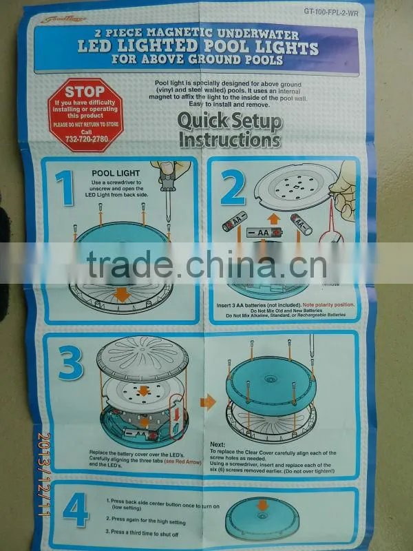 anti-rust led underwater light swimming pool light for concrete|fiberglass|vinyl liner pool