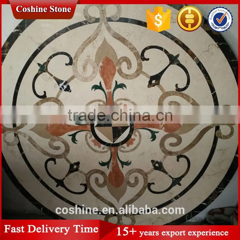 Nice quality waterjet marble pattern floor tile