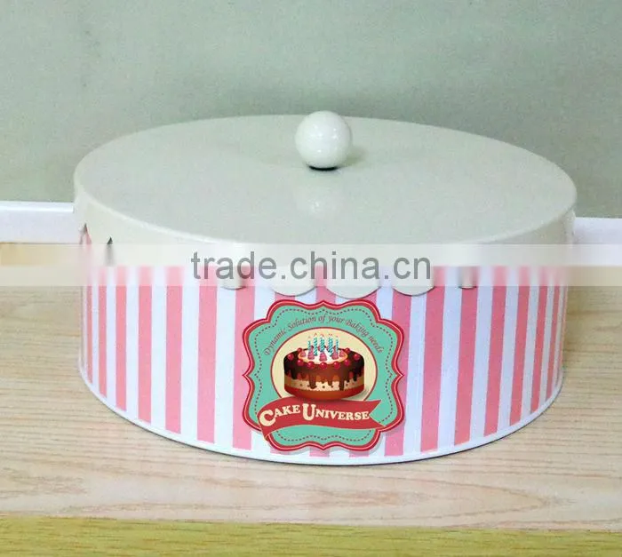 Metal cookie jar cake iron storage can cake tin